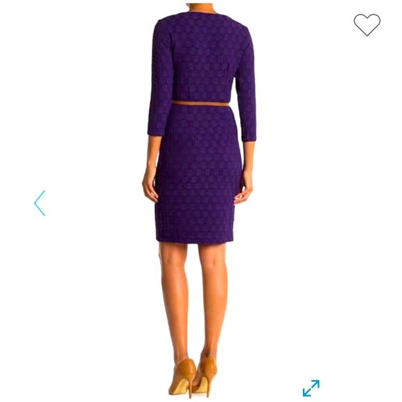 Beautiful Vibrant Purple Sharagano Sweater Dress - Picture 3 of 6